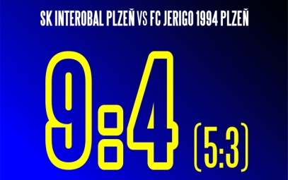SK Interobal Plzeň  : FC Jerigo 1994 Plzeň 9:4 (5:3)