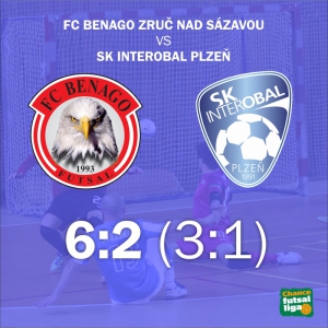 FC Benago Zruč nad Sázavou : SK Interobal Plzeň  6:2 (3:1)