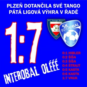 FC Tango Brno : SK Interobal Plzeň  1:7 (0:2)